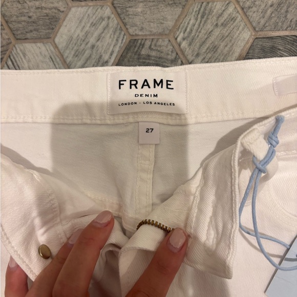 Frame Denim Women's Cream Jean Shorts - Picture 2 of 3